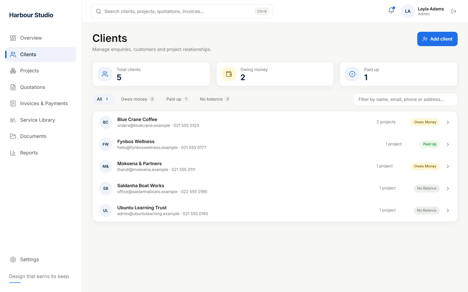 Aegis Quotes clients list