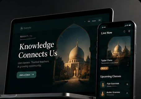 Ibn Ataa’illah Institute platform on laptop and phone
