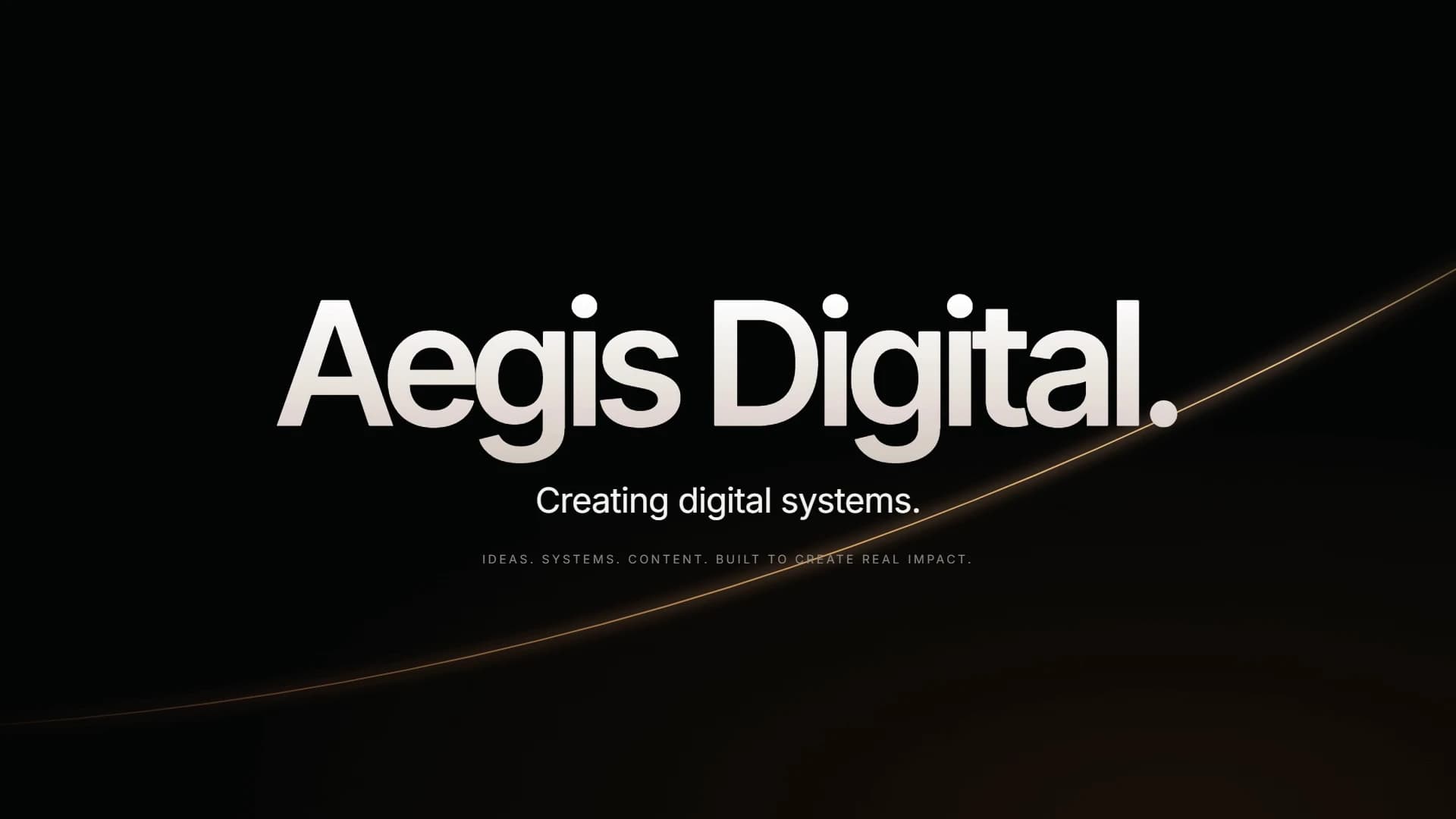 Title frame from the Aegis Digital brand film