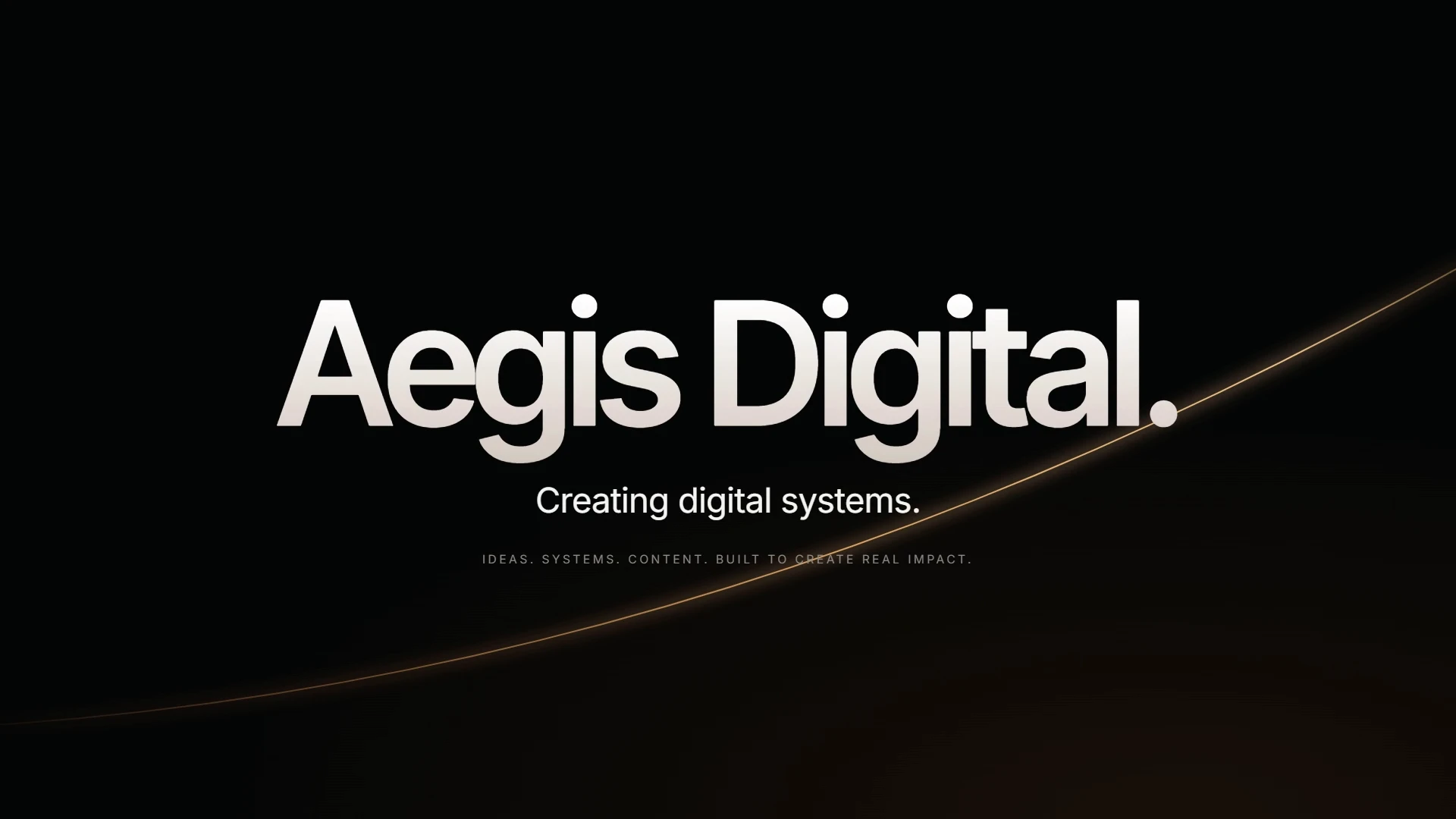 Title frame from the Aegis Digital brand film